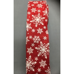 Red with White Snowflake wired 2.5" 10y